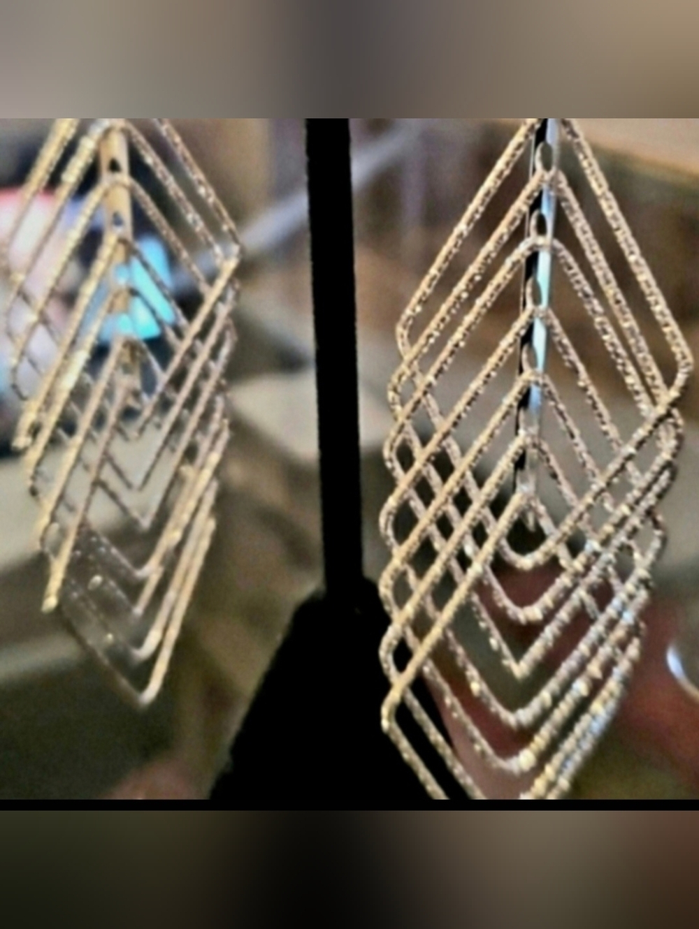 New Silver Plated Geometric Multi-Layer Drop Earrings - Women's Jewelry